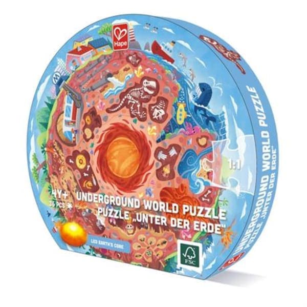 Recommended Product 🌍 Круглий пазл Hape «Підземний світ» — 36 деталей